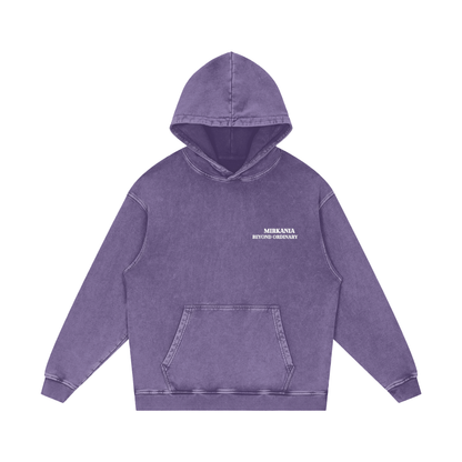 Snow Washed Loose Cotton Hoodie by ODMPOD, showing a comfortable, relaxed-fit hoodie with a soft snow-washed cotton fabric.