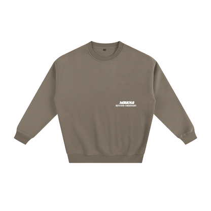 ODMPOD fleeced sweatshirt showing a cozy, soft fabric in a relaxed fit, perfect for casual wear.