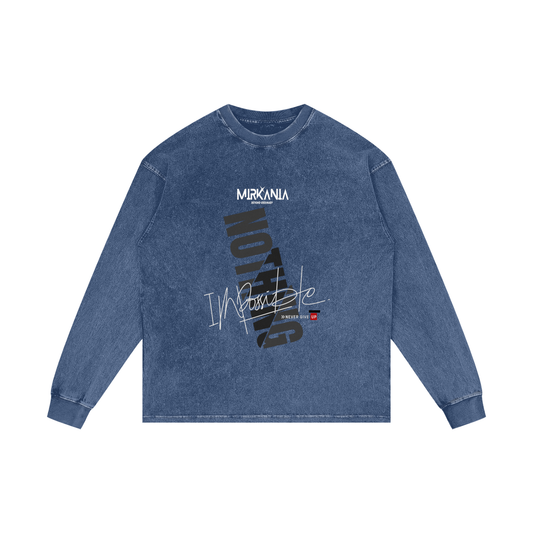 Acid Wash Oversize Long Sleeve T-Shirt