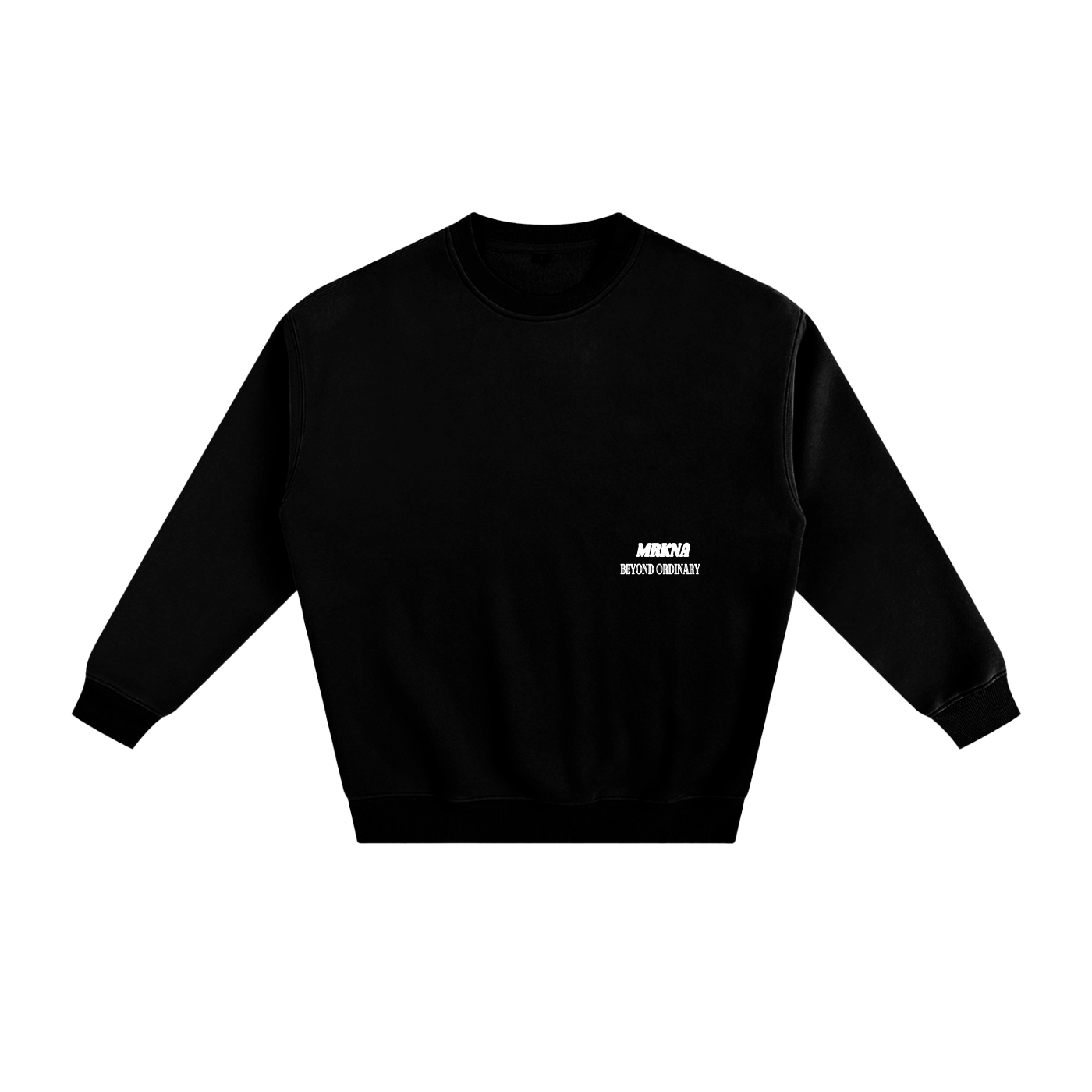 ODMPOD fleeced sweatshirt showing a cozy, soft fabric with a relaxed fit and ribbed cuffs on a plain background.