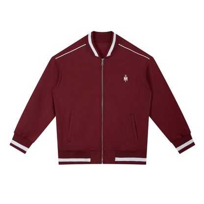 Contrast Piping Zip Bomber Jacket