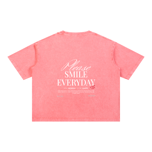 Mineral Wash Boxy Cotton T-Shirt
