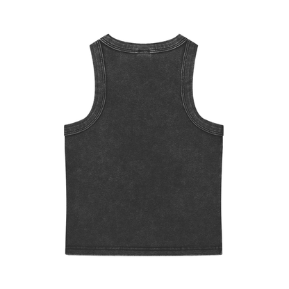 Snow Washed Tank Top by ODMPOD, light blue sleeveless TANK TOP with a relaxed fit, casual summer style.