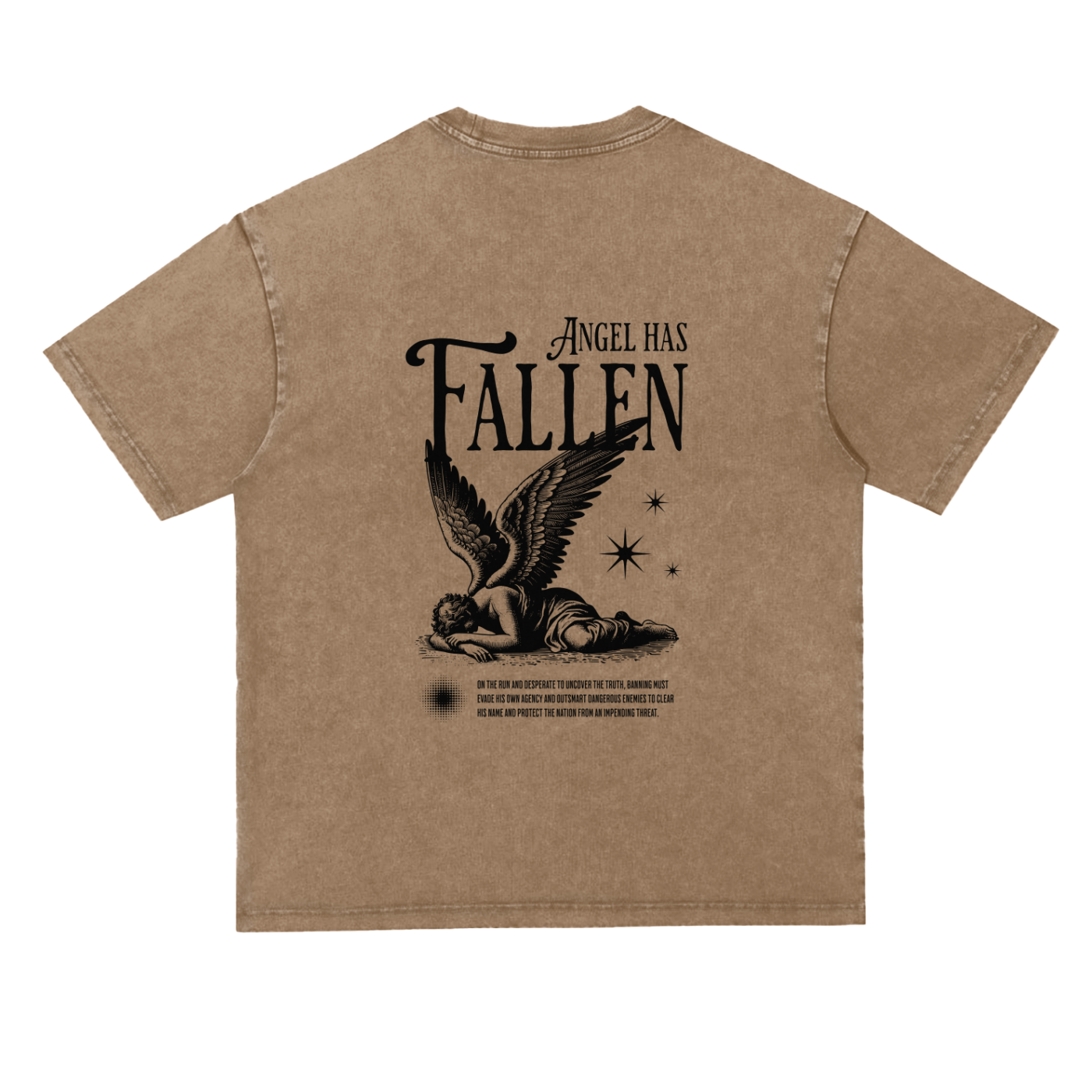 ODMPOD snow washed heavyweight oversized t-shirt in neutral color, showing relaxed fit and soft fabric texture.