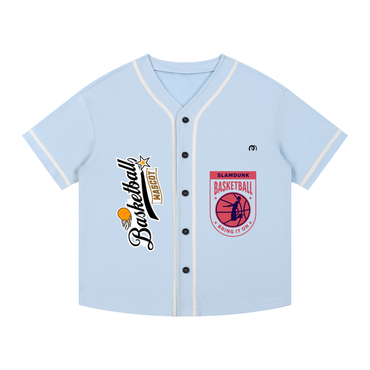 Contrast Piped Button-Up Jersey