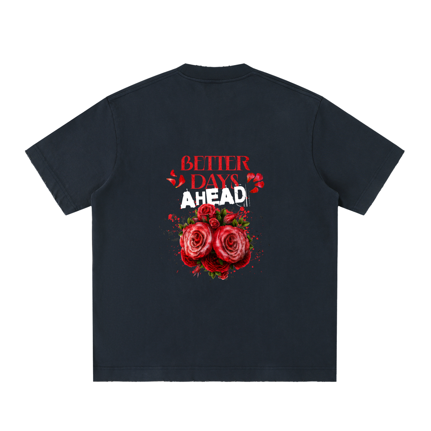Vintage washed heavyweight t-shirt by ODMPOD featuring frayed edges and a relaxed, worn-in look.