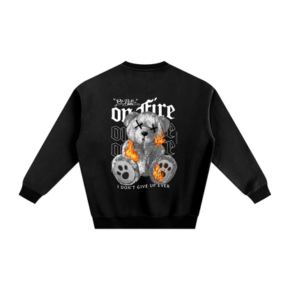 ODMPOD fleeced sweatshirt showing a cozy, soft fabric with a relaxed fit, ideal for comfortable casual wear.