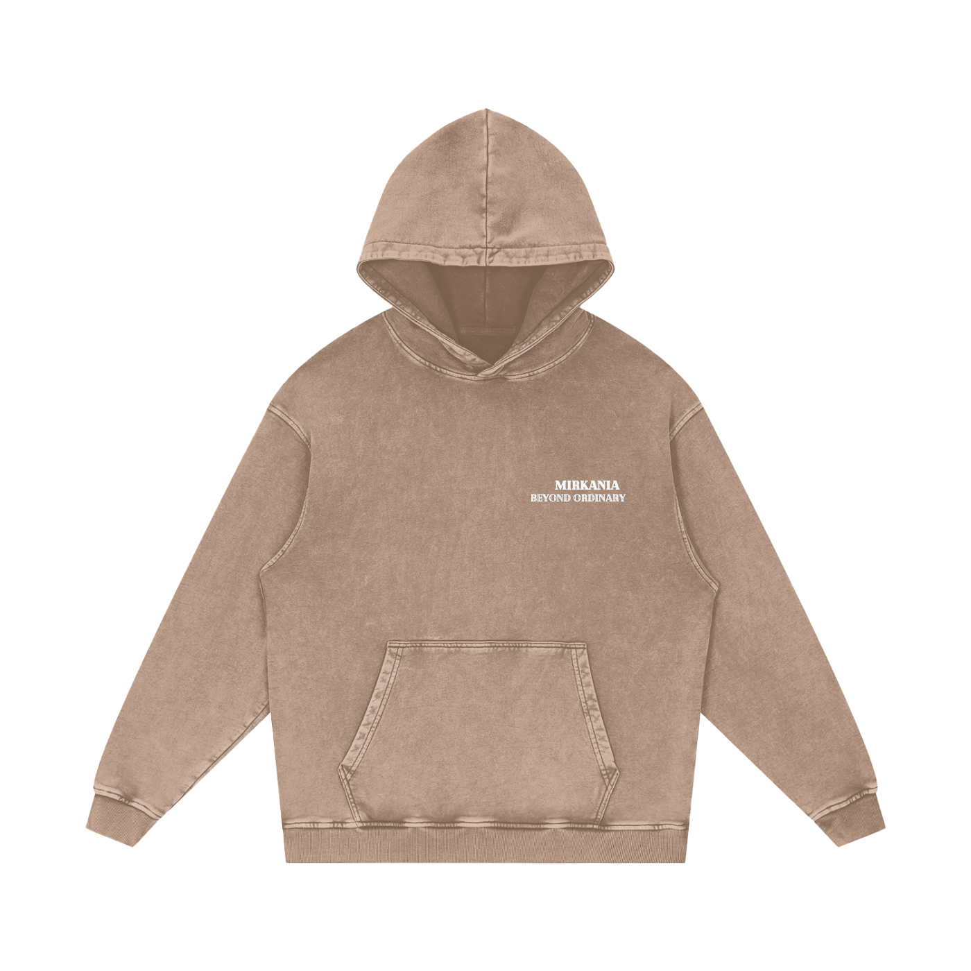 Snow Washed Loose Cotton Hoodie by ODMPOD featuring a relaxed fit, soft cotton fabric, and a casual style in a muted color.
