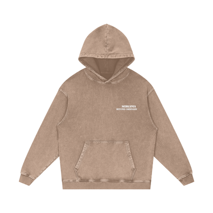 Snow Washed Loose Cotton Hoodie by ODMPOD featuring a relaxed fit, soft cotton fabric, and a casual style in a muted color.