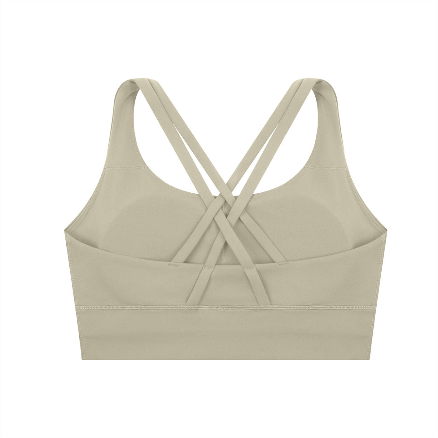 ODMPOD strappy criss-cross sports bra with supportive design and adjustable straps, shown on a mannequin.
