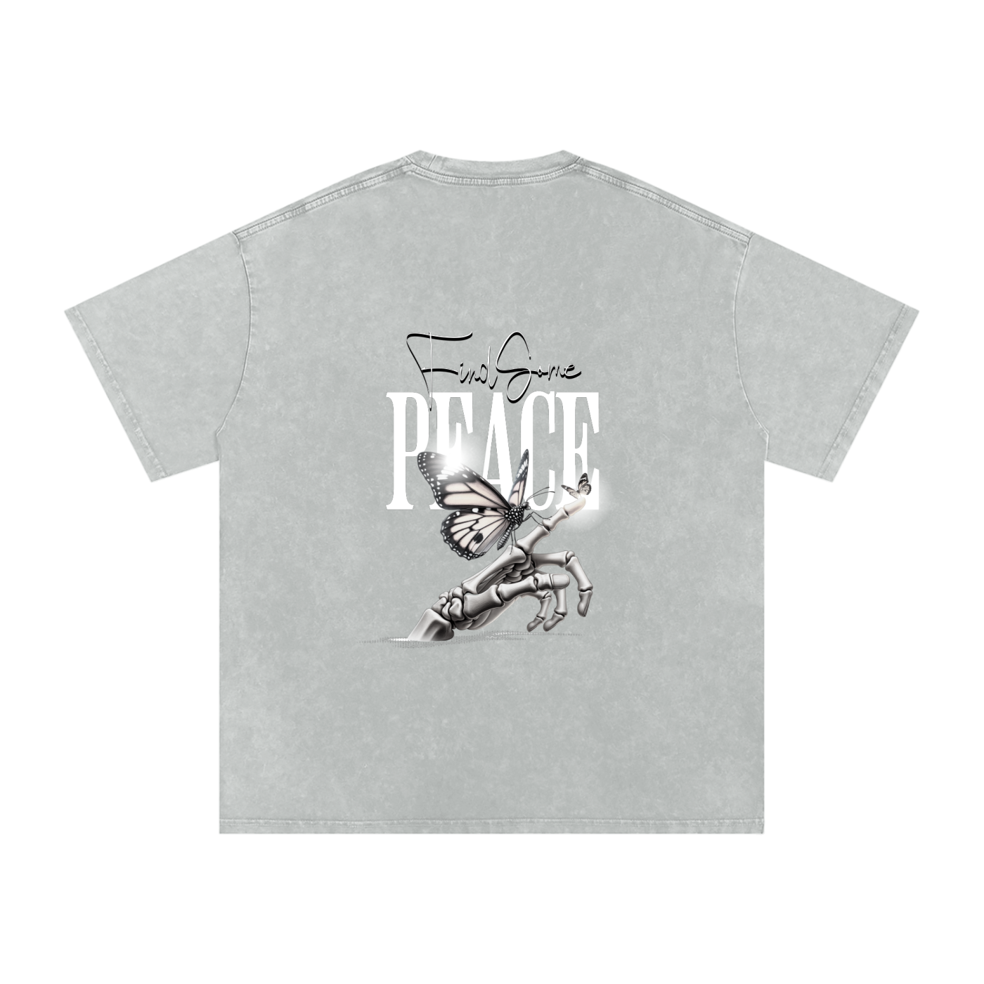 Snow Washed Oversized Cotton T-Shirt