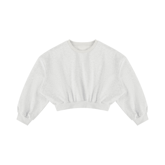 Women's Boxy Cropped Crewneck Sweatshirt