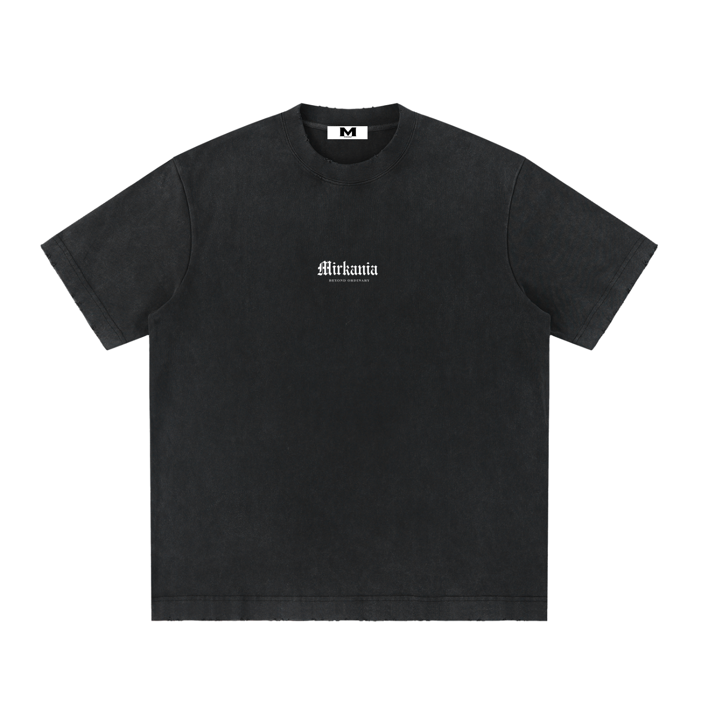 Vintage washed heavyweight frayed t-shirt by ODMPOD, featuring distressed edges and a relaxed fit.