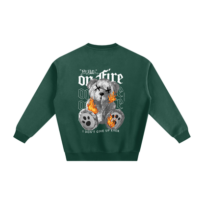ODMPOD fleeced sweatshirt showing a cozy, soft fabric with a relaxed fit, ideal for casual wear and comfort.