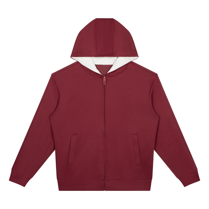 Unisex Drop Shoulder Full Zip Hoodie