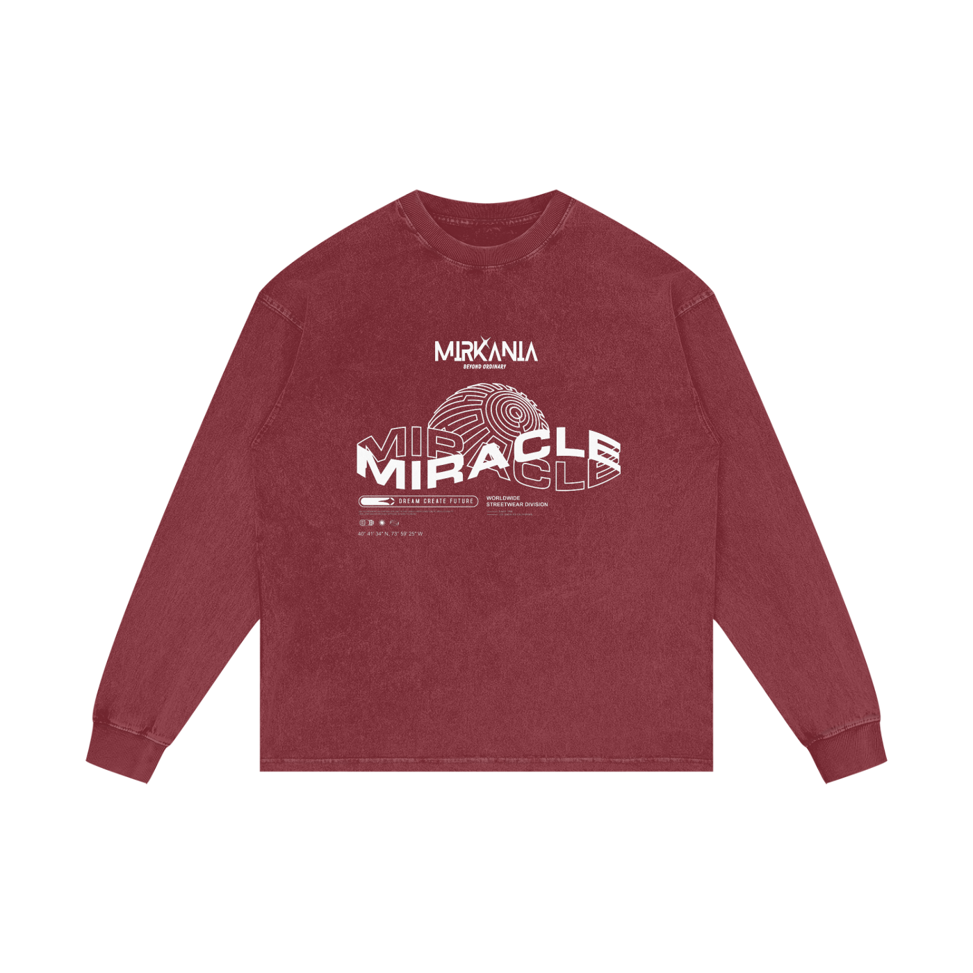 Acid Wash Oversize Long Sleeve T-Shirt