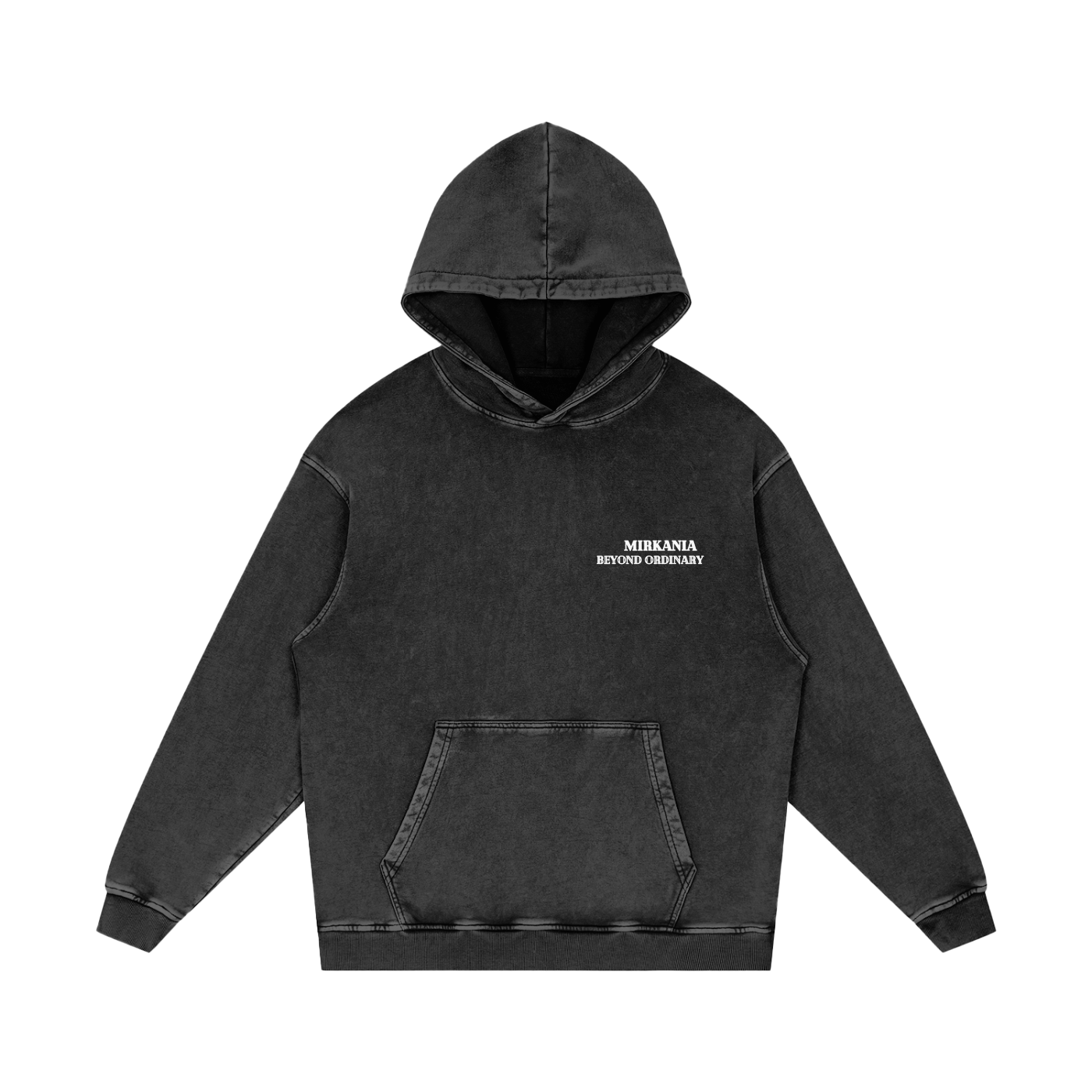 Snow Washed Loose Cotton Hoodie by ODMPOD featuring a relaxed fit, soft fabric, and a casual style in the image.