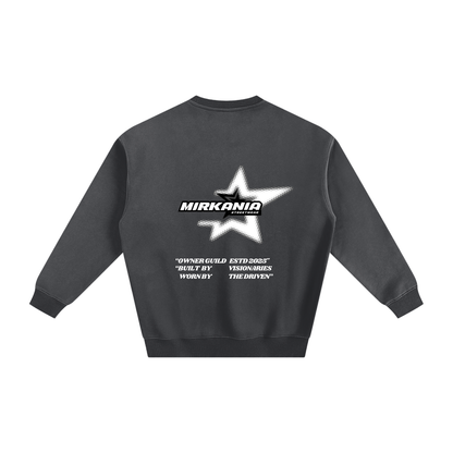 ODMPOD fleeced sweatshirt showing a cozy, soft fabric with a relaxed fit and ribbed cuffs, perfect for casual wear.