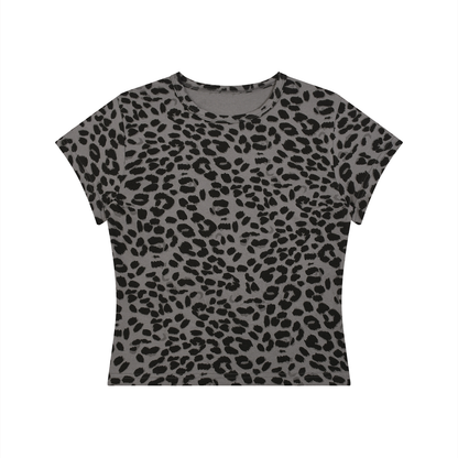 Women’s Leopard Print Crop T-Shirt