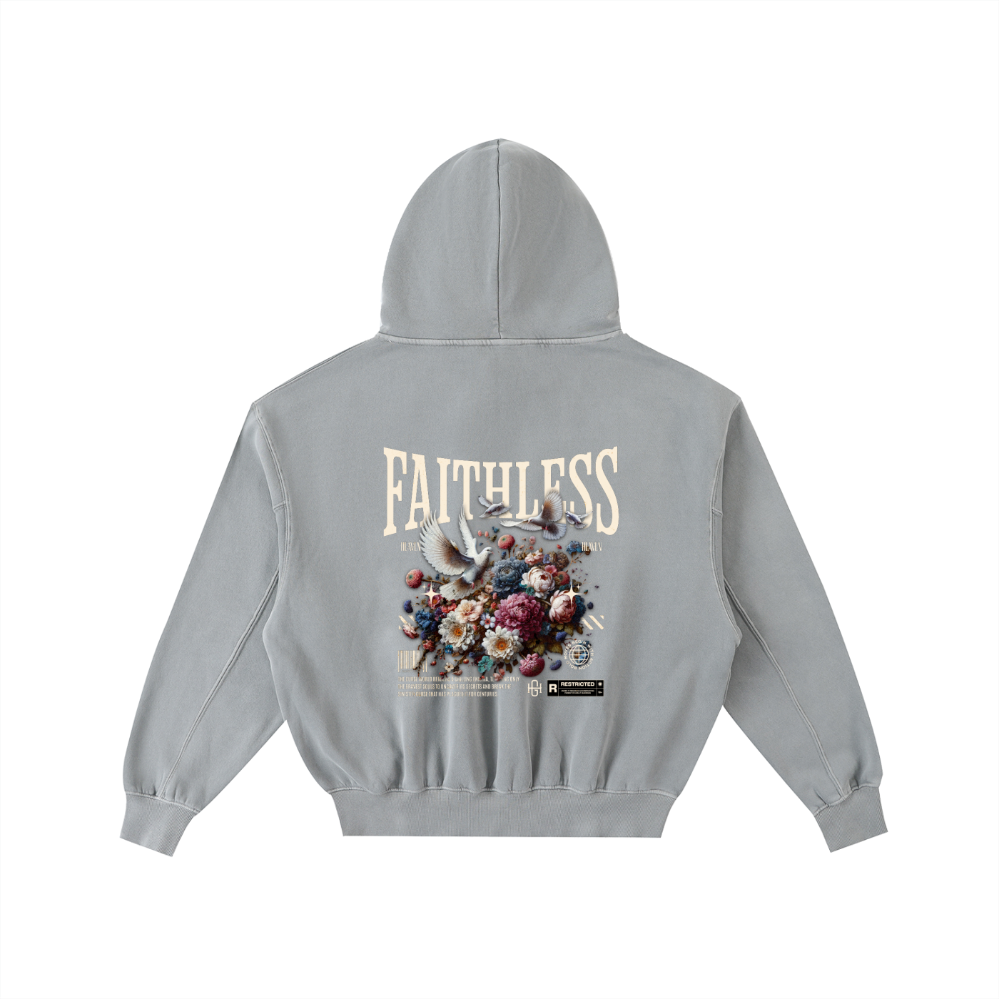 Frayed Enzyme Washed Fleece Hoodie