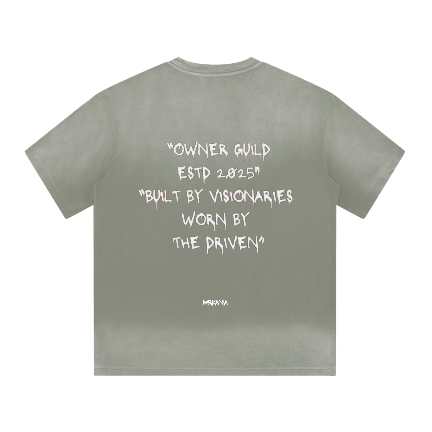 ODMPOD "I" Shape Gradient Washed T-Shirt showing a casual, fitted t-shirt with a colorful gradient design on the front.