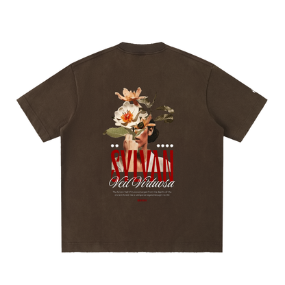 Heavyweight Vintage Washed Frayed T-Shirt