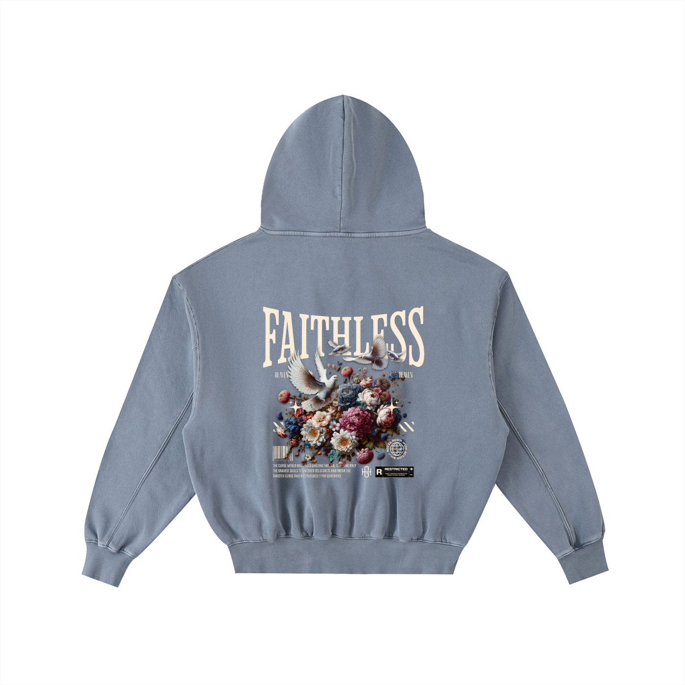 Frayed Enzyme Washed Fleece Hoodie