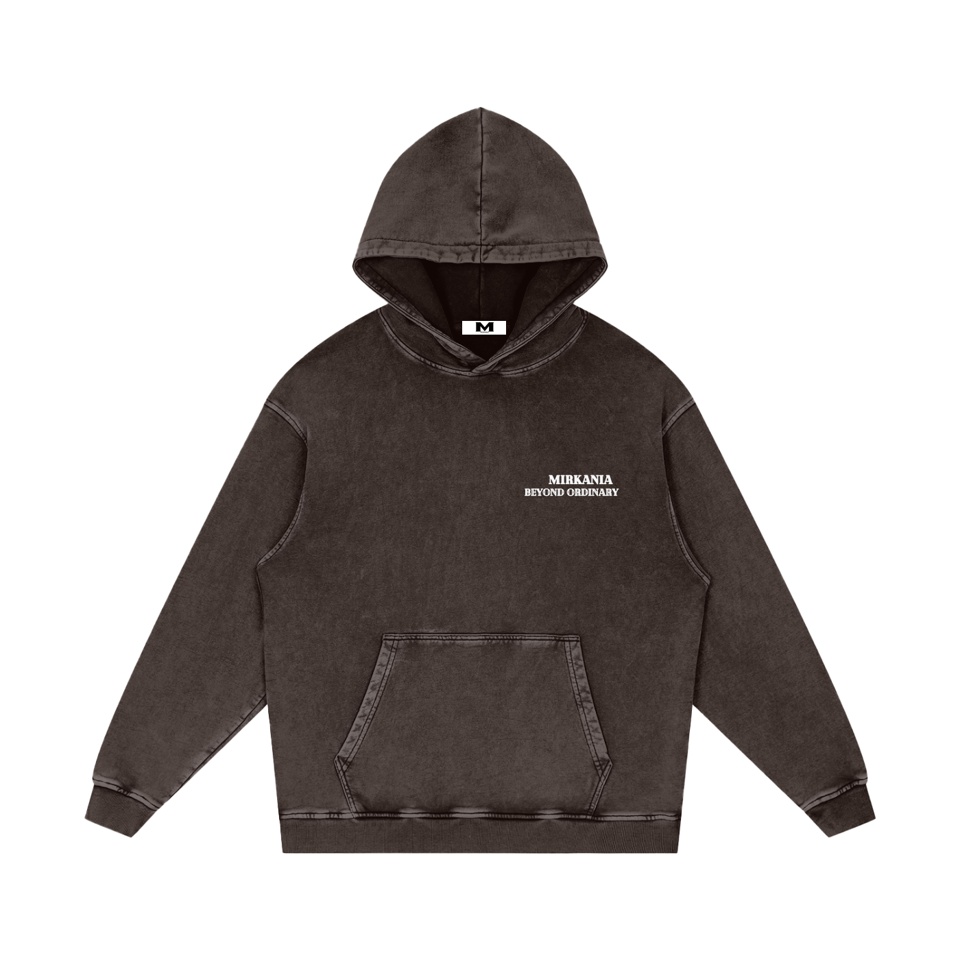 Snow Washed Loose Cotton Hoodie by ODMPOD featuring a relaxed fit, soft cotton fabric, and a cozy hooded design.