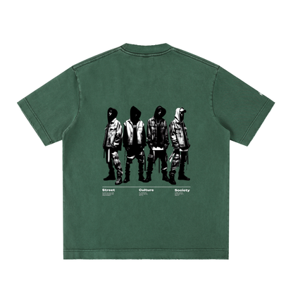 Heavyweight Vintage Washed Frayed T-Shirt