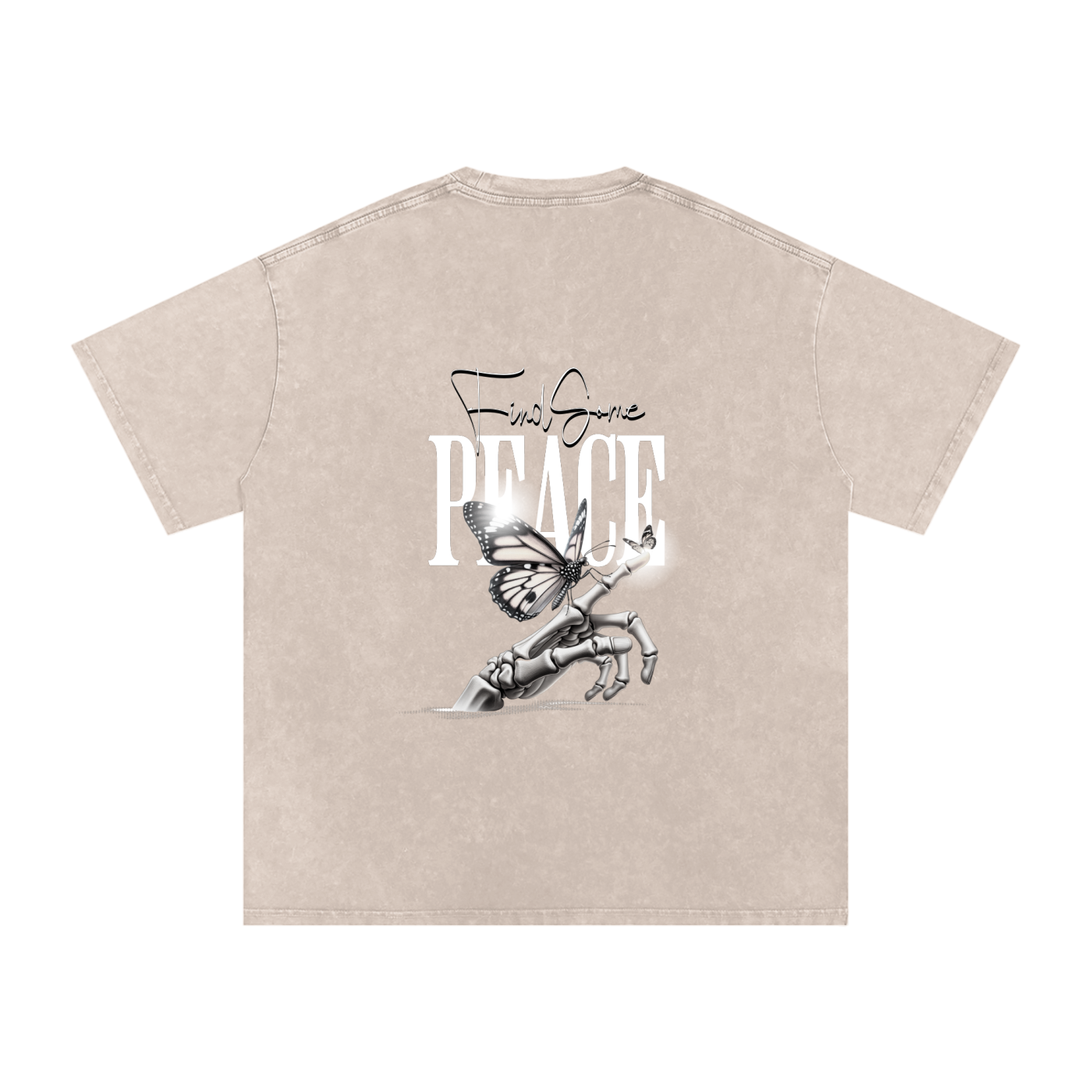 Snow Washed Oversized Cotton T-Shirt