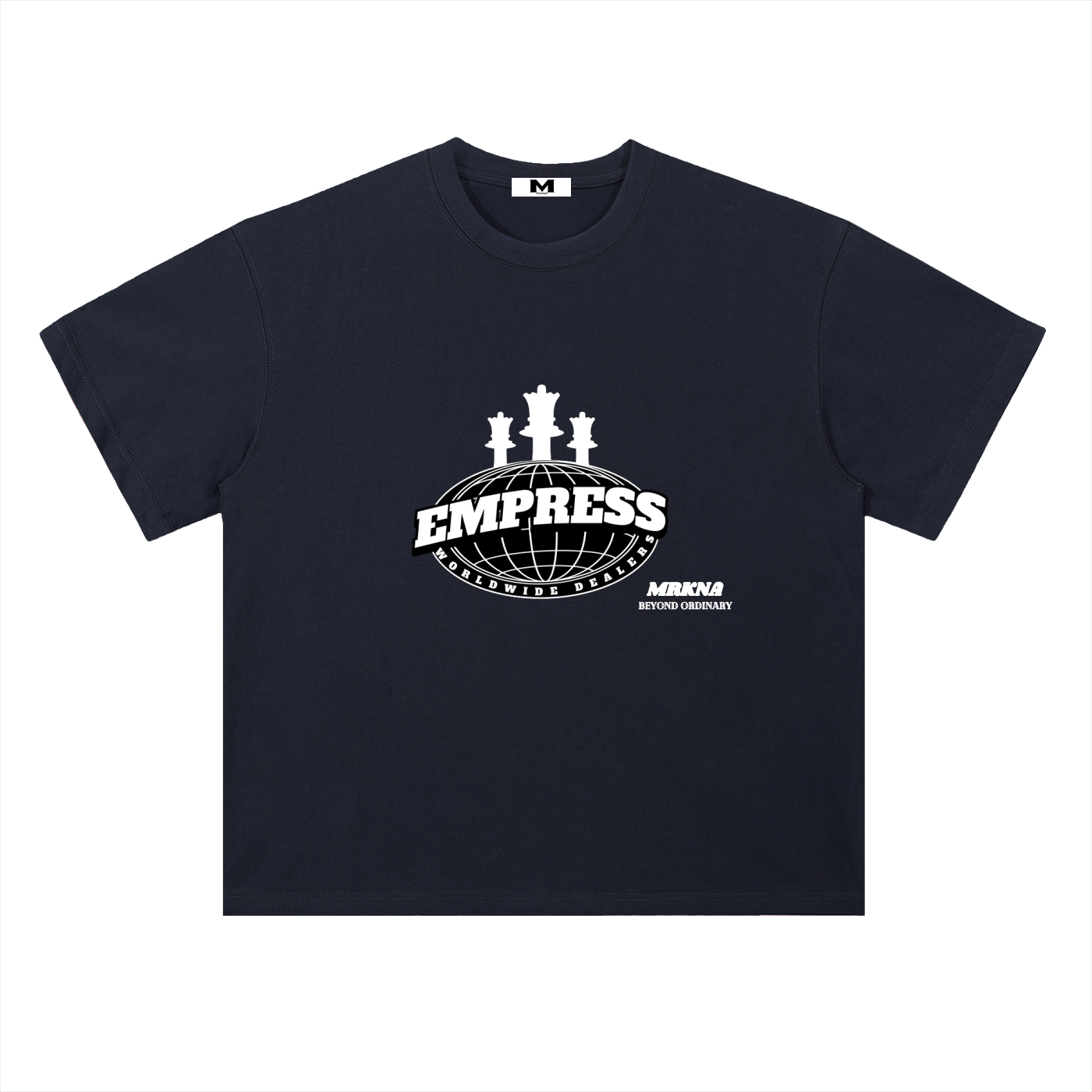 ODMPOD heavyweight drop shoulder cotton t-shirt, front view showing relaxed fit and soft fabric texture.