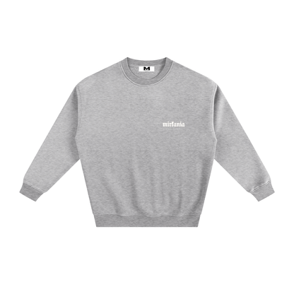 ODMPOD fleeced sweatshirt showing a cozy, soft fabric with a relaxed fit and ribbed cuffs, ideal for casual wear.