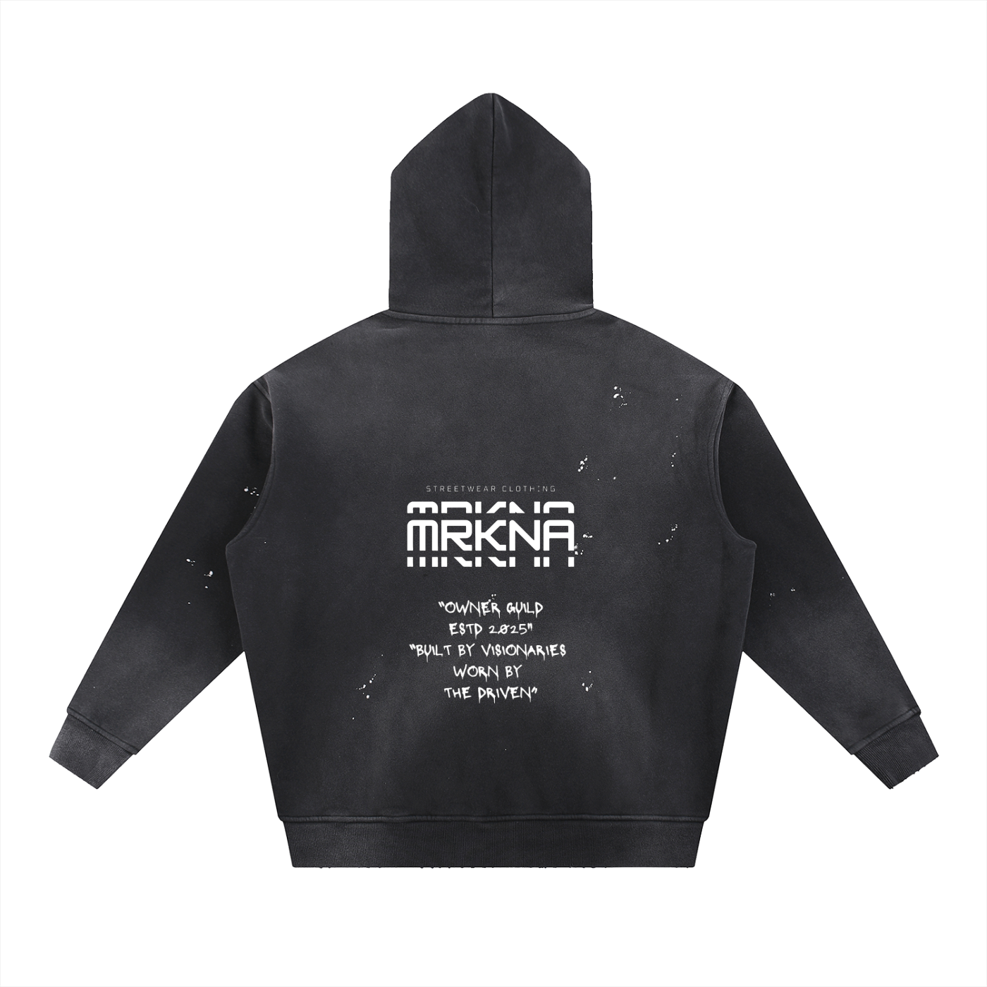 Vintage Washed Frayed Fleece Hoodie