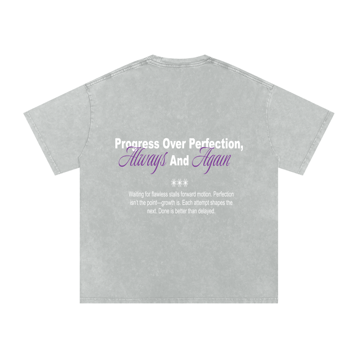 Snow Washed Oversized Cotton T-Shirt