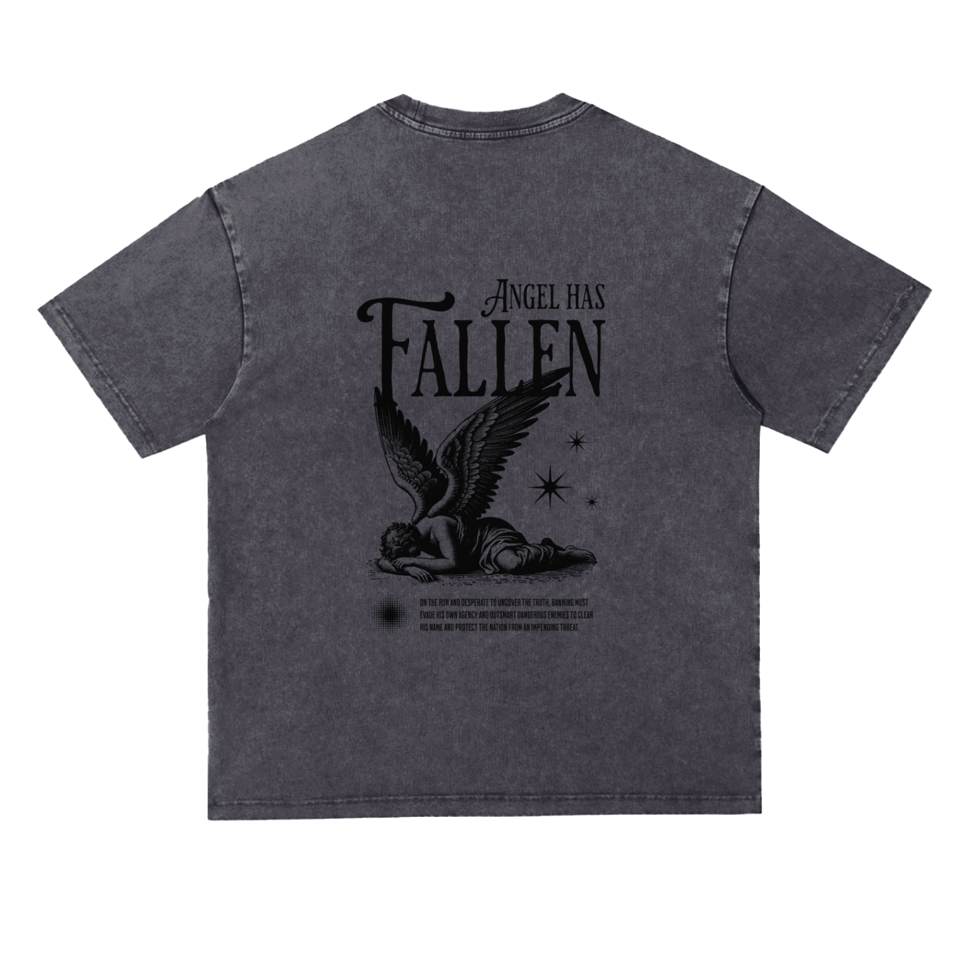 ODMPOD snow washed heavyweight oversized T-shirt laid flat, showing soft, textured fabric and relaxed fit in a neutral color.