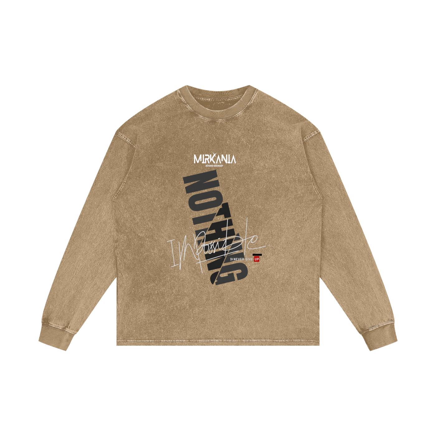Acid Wash Oversize Long Sleeve T-Shirt