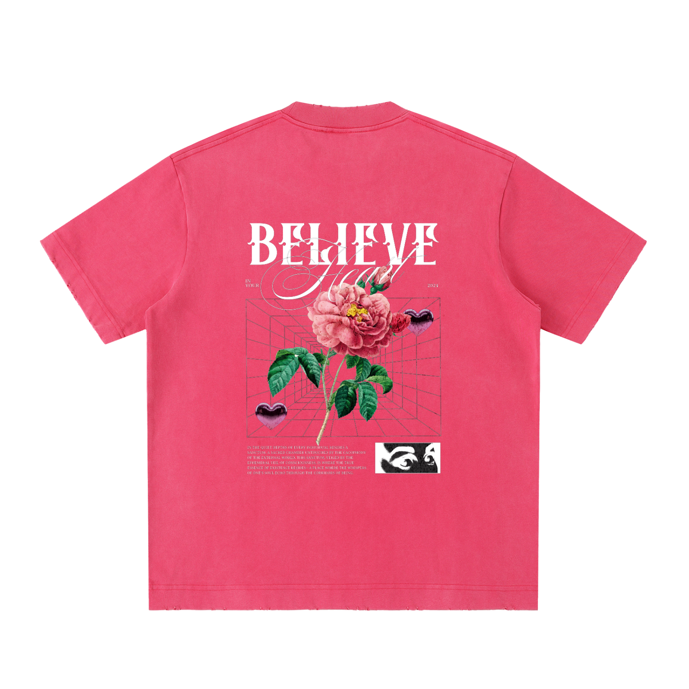Heavyweight Vintage Washed Frayed T-Shirt