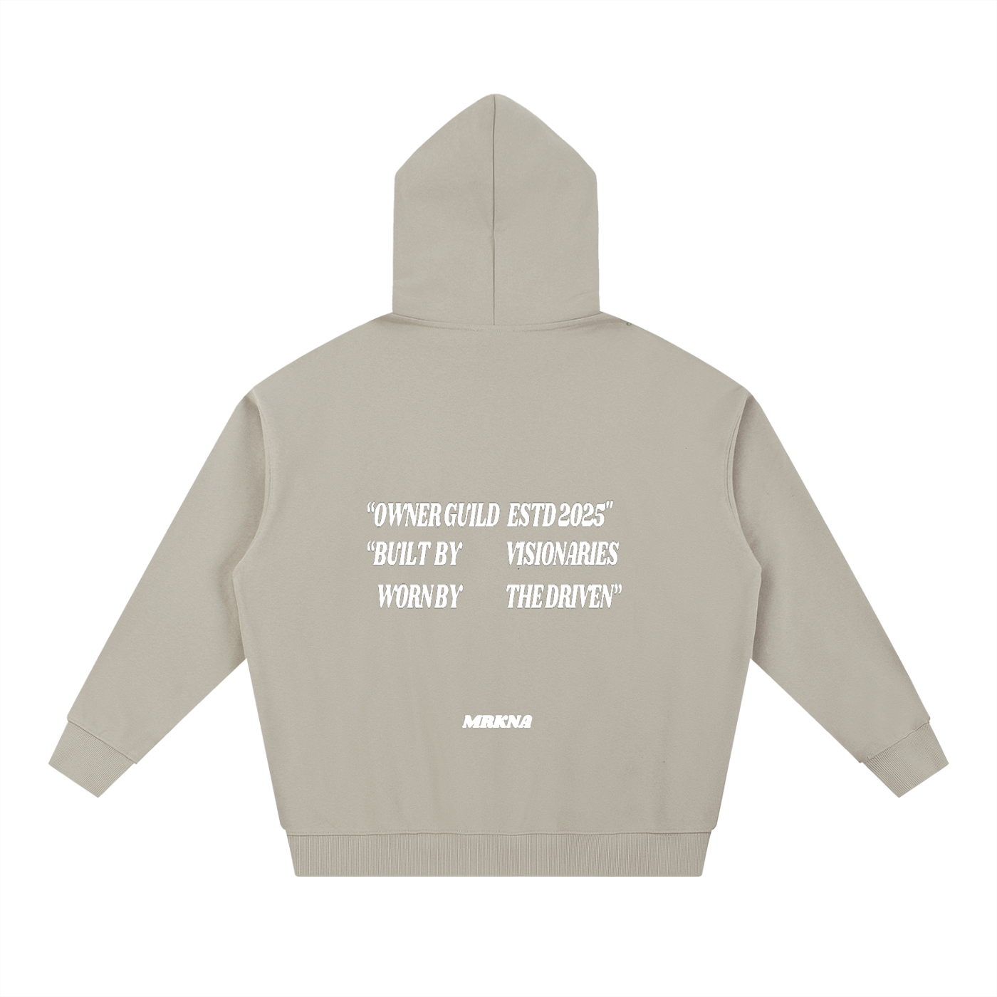 ODMPOD Essential Heavyweight Hoodie in gray, featuring a soft fabric and classic fit, displayed on a hanger.
