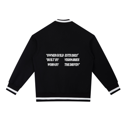 Contrast Piping Zip Bomber Jacket