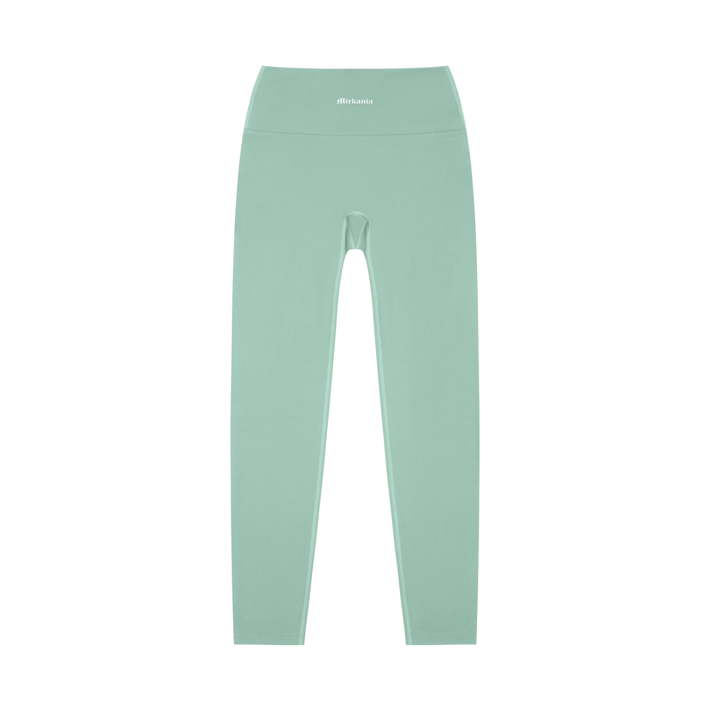 Black high-waisted yoga leggings by ODMPOD, shown on a model, with stretchy fabric and a comfortable fit for active wear.