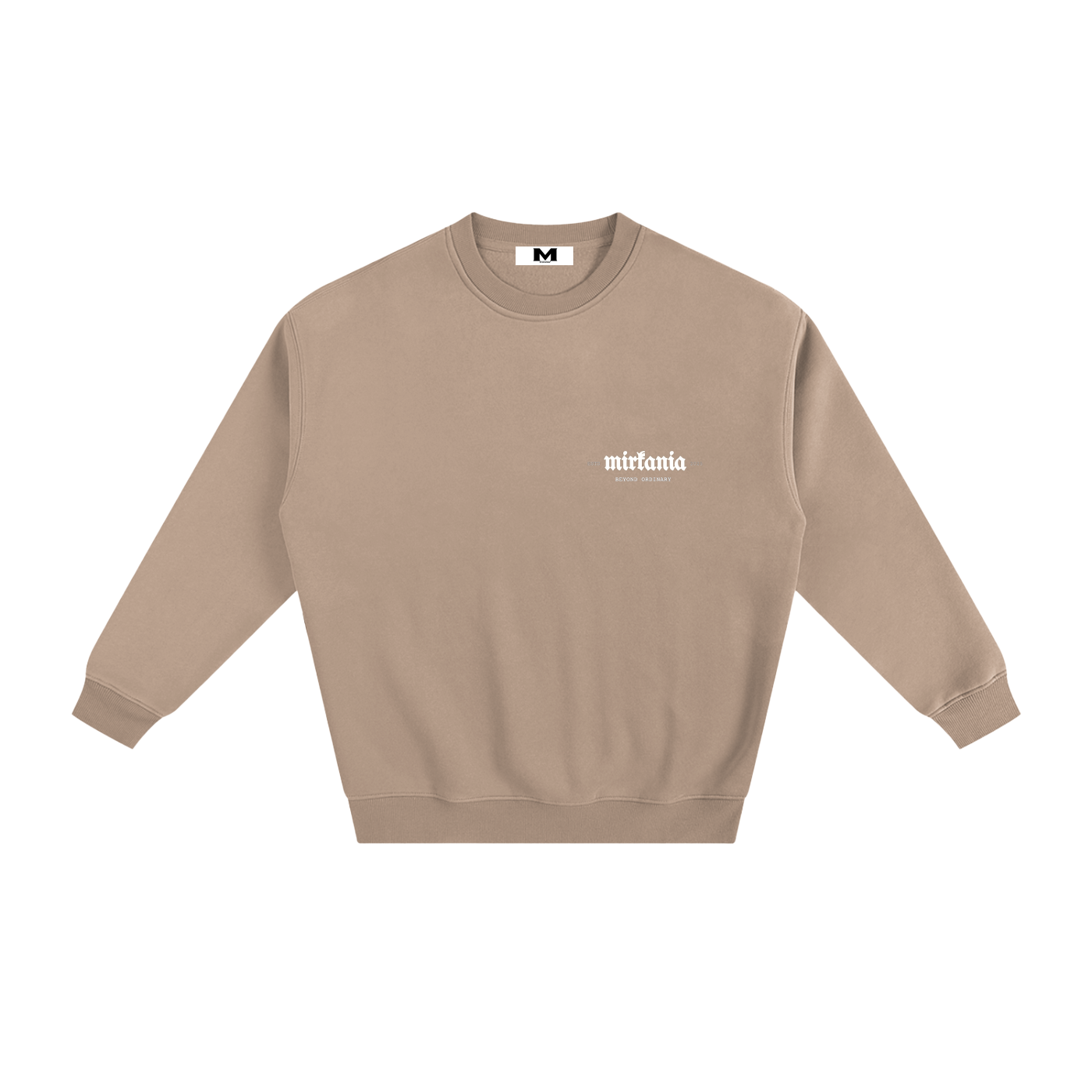 ODMPOD fleeced sweatshirt showing a cozy, soft fabric with a relaxed fit, ideal for casual wear and comfort.