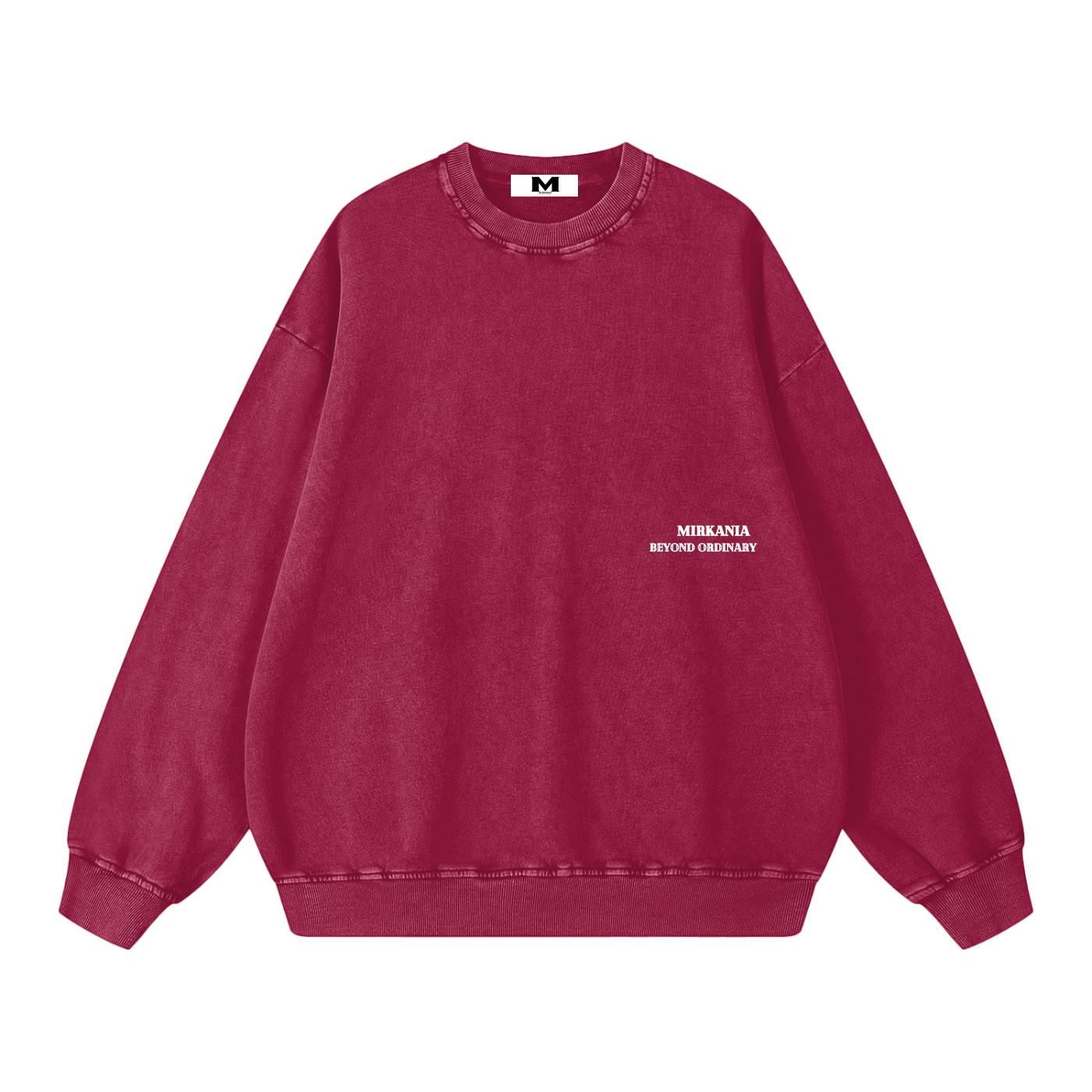 ODMPOD Snow Washed Oversized Sweatshirt in light gray, showing relaxed fit, soft fabric, and casual style.
