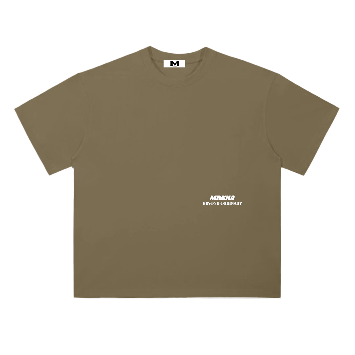ODMPOD heavyweight drop shoulder cotton T-shirt, soft fabric, relaxed fit, and casual style shown in the image.