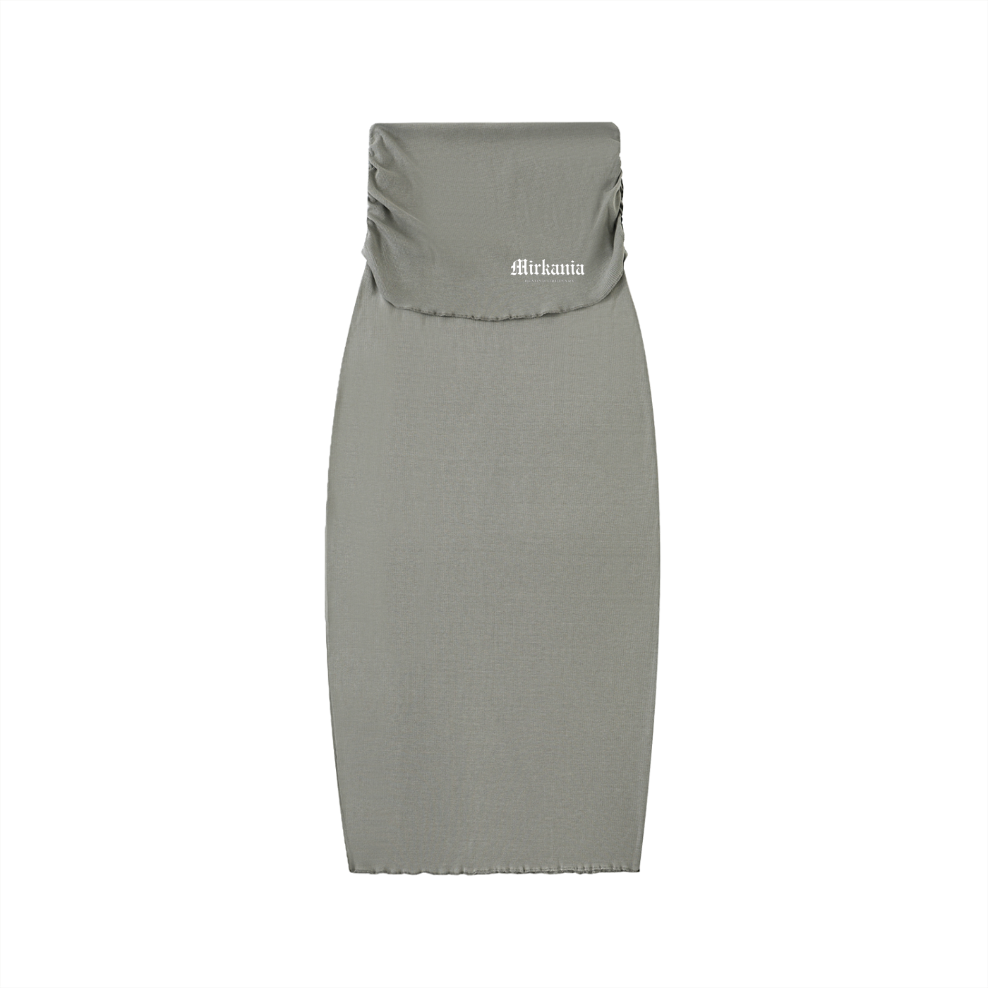 Dyed Washed Straight Hip-Hugging Slim Maxi Skirt