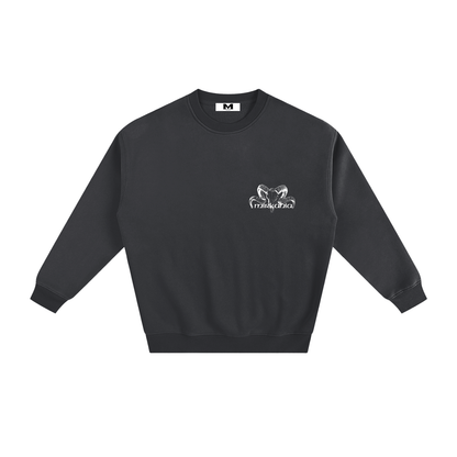 ODMPOD fleeced sweatshirt showing a cozy, soft fabric with a relaxed fit and long sleeves, ideal for casual wear.