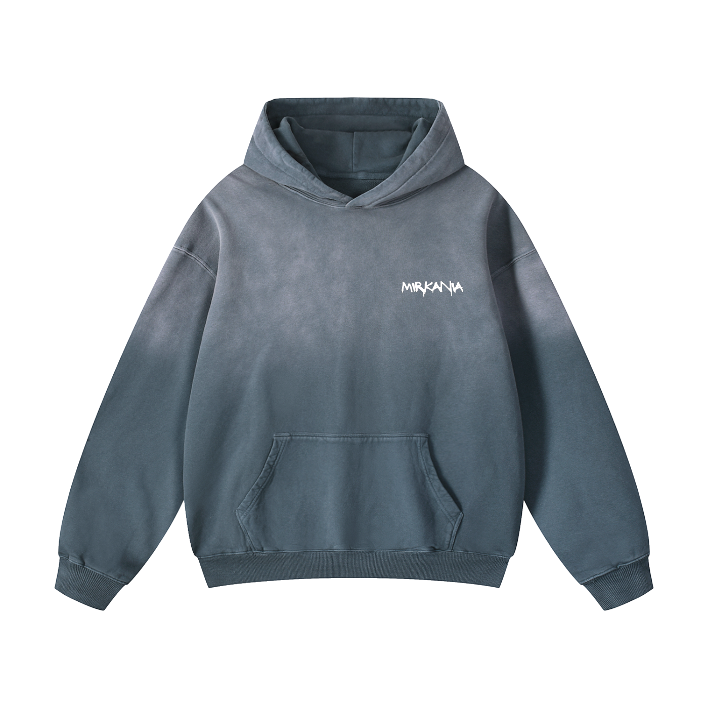 ODMPOD heavyweight sunfade oversized hoodie, soft fabric with a relaxed fit and sun-bleached color, displayed on a hanger.