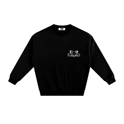 ODMPOD fleeced sweatshirt showing a cozy, soft fabric with a relaxed fit, ideal for casual wear and comfort.