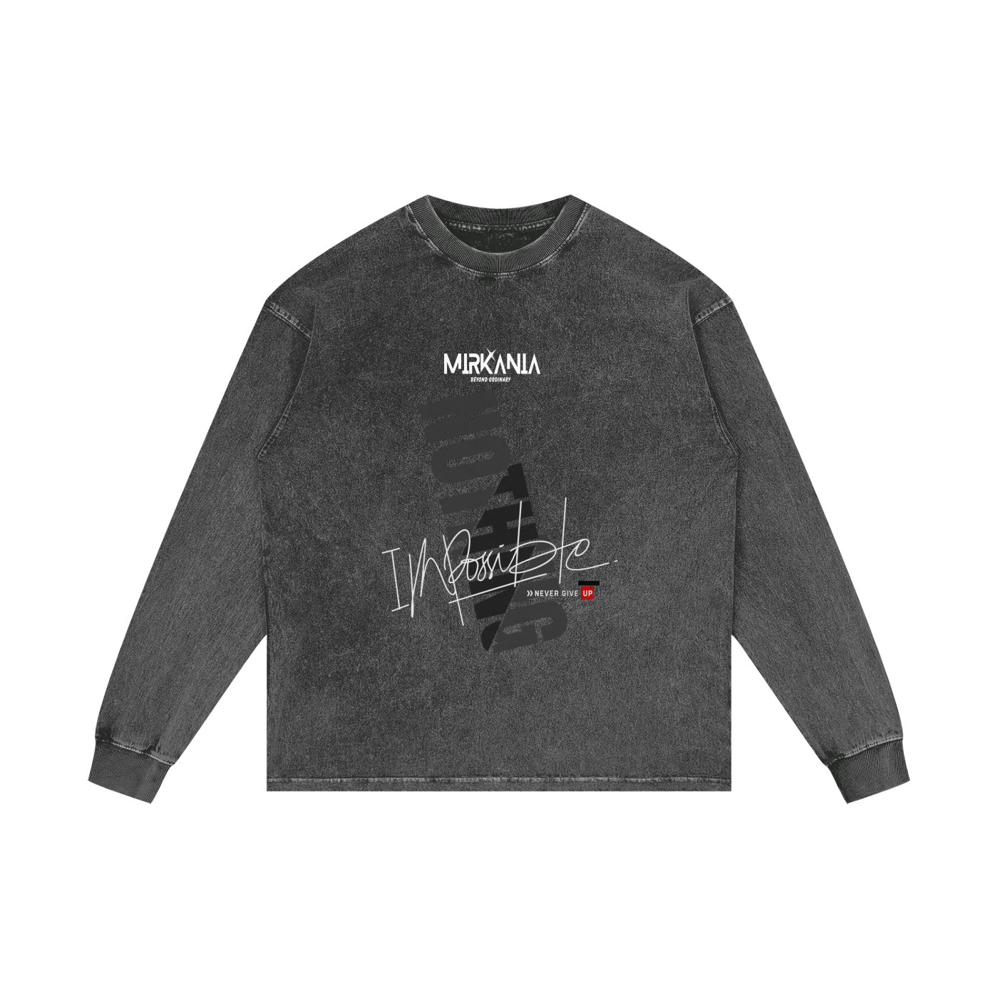 Acid Wash Oversize Long Sleeve T-Shirt