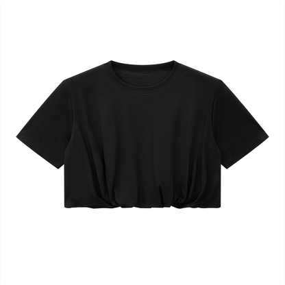 Women’s Crop Bubble Hem T-Shirt
