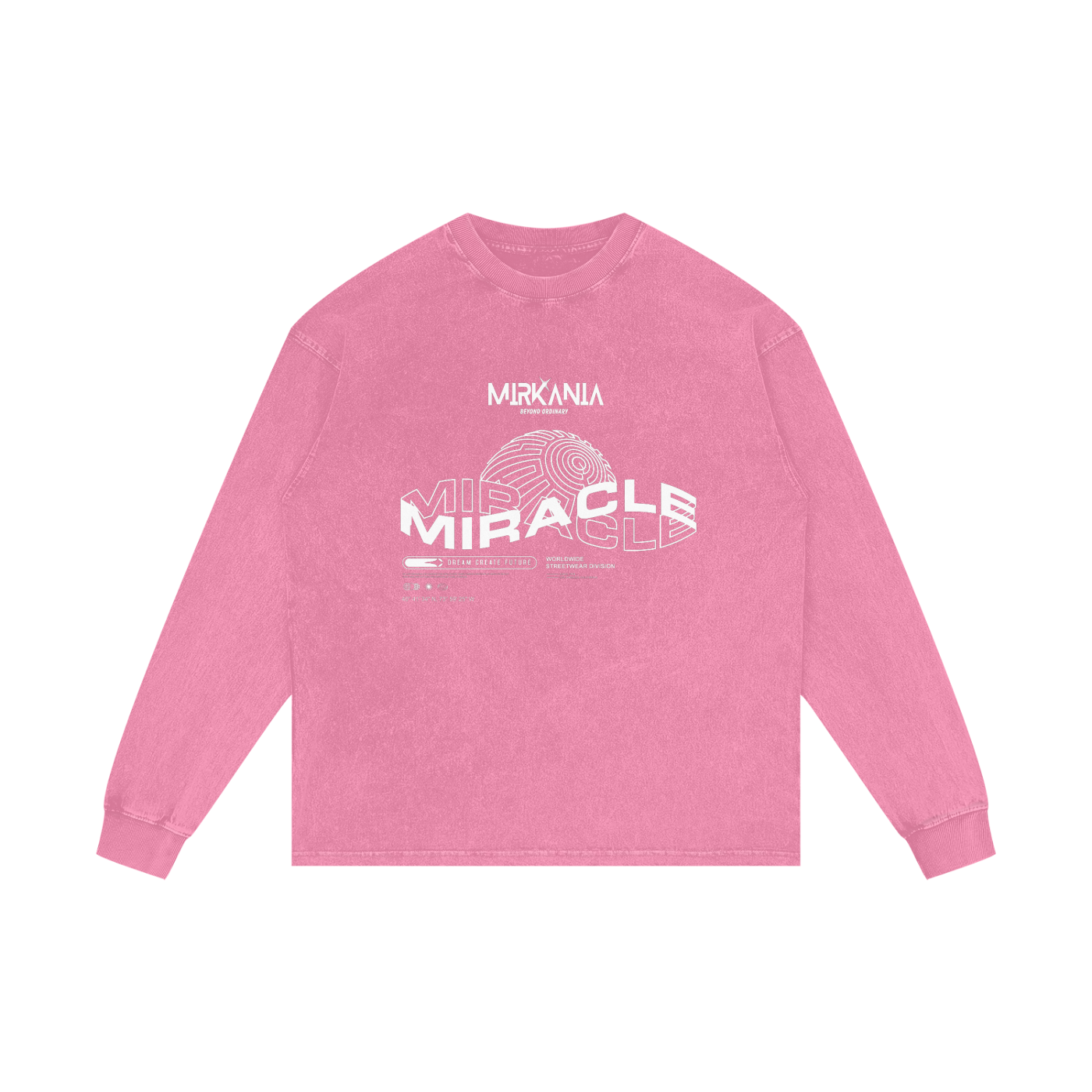Acid Wash Oversize Long Sleeve T-Shirt